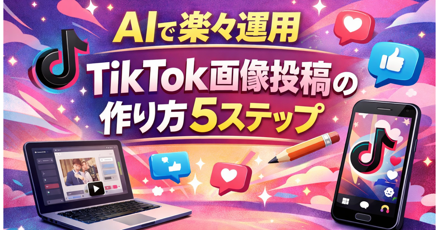 約2週間で1,000フォロワー達成！AIを使ったTikTok画像投稿の作り方5ステップ