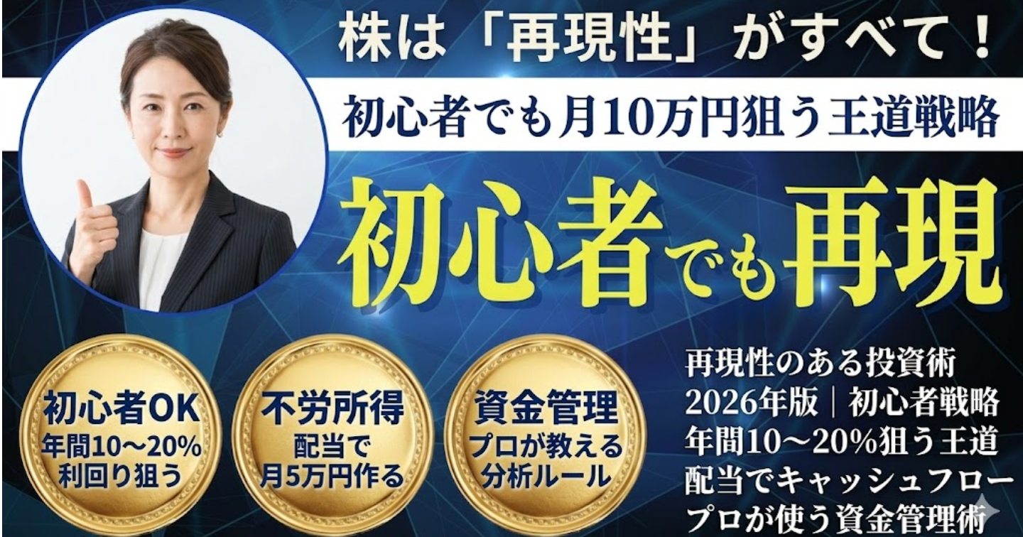 知識ゼロから月5万円！2026年版｜初心者でも株で稼ぐ5つの戦略