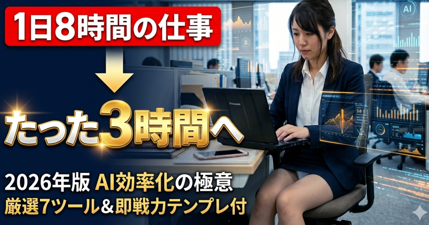 たった7つのAIで仕事の80%が消える？月100時間を生み出す『AI自動化ワークフロー』の衝撃