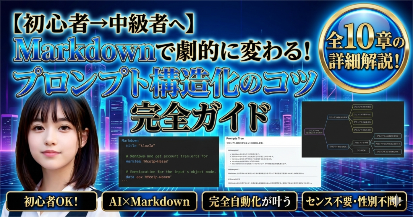 【初心者→中級者へ】Markdownで劇的に変わる！プロンプト構造化のコツ完全ガイド