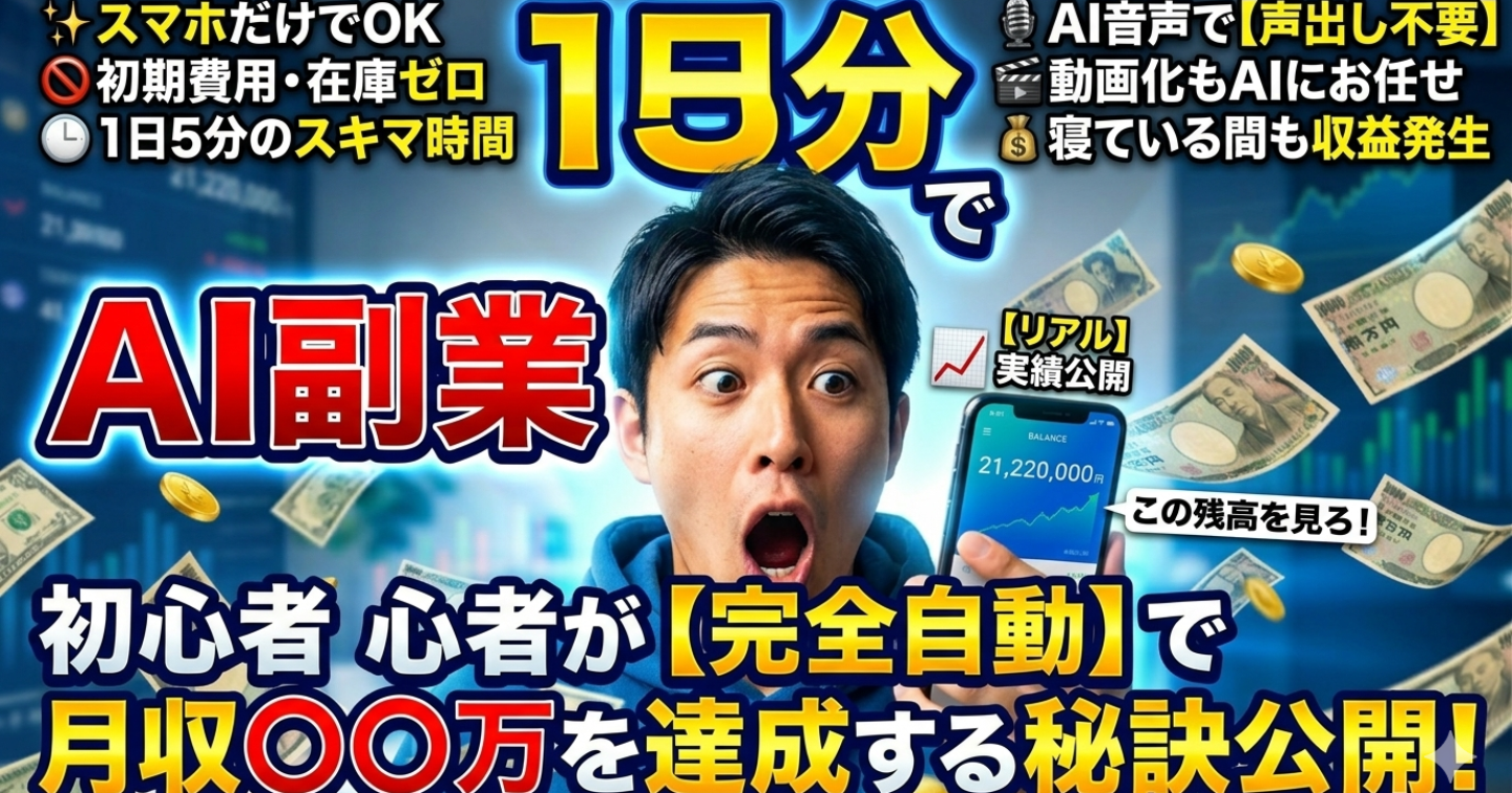 スキル0の凡人が「寝ている間」に収益を生む方法｜AI音声副業・完全ロードマップ