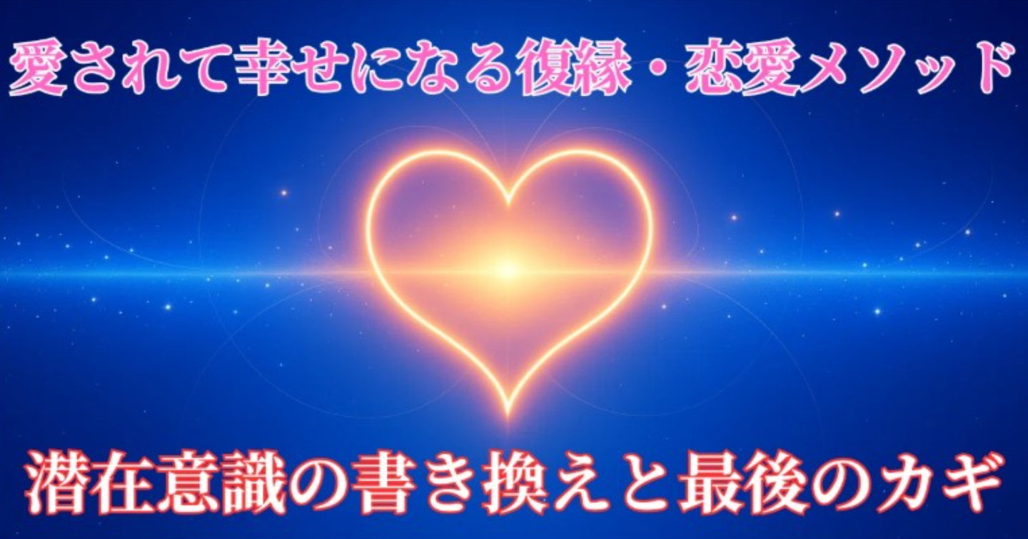 愛されて幸せになる復縁メソッド～潜在意識の書き換えと最後のカギ