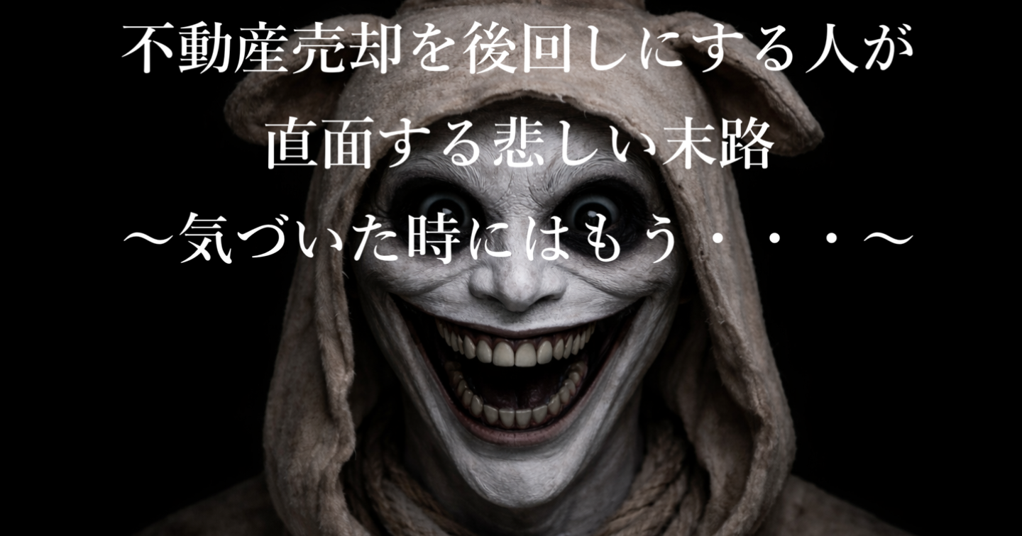 不動産売却を後回しにする人が直面する悲しい末路　〜気づいた時にはもう・・・〜