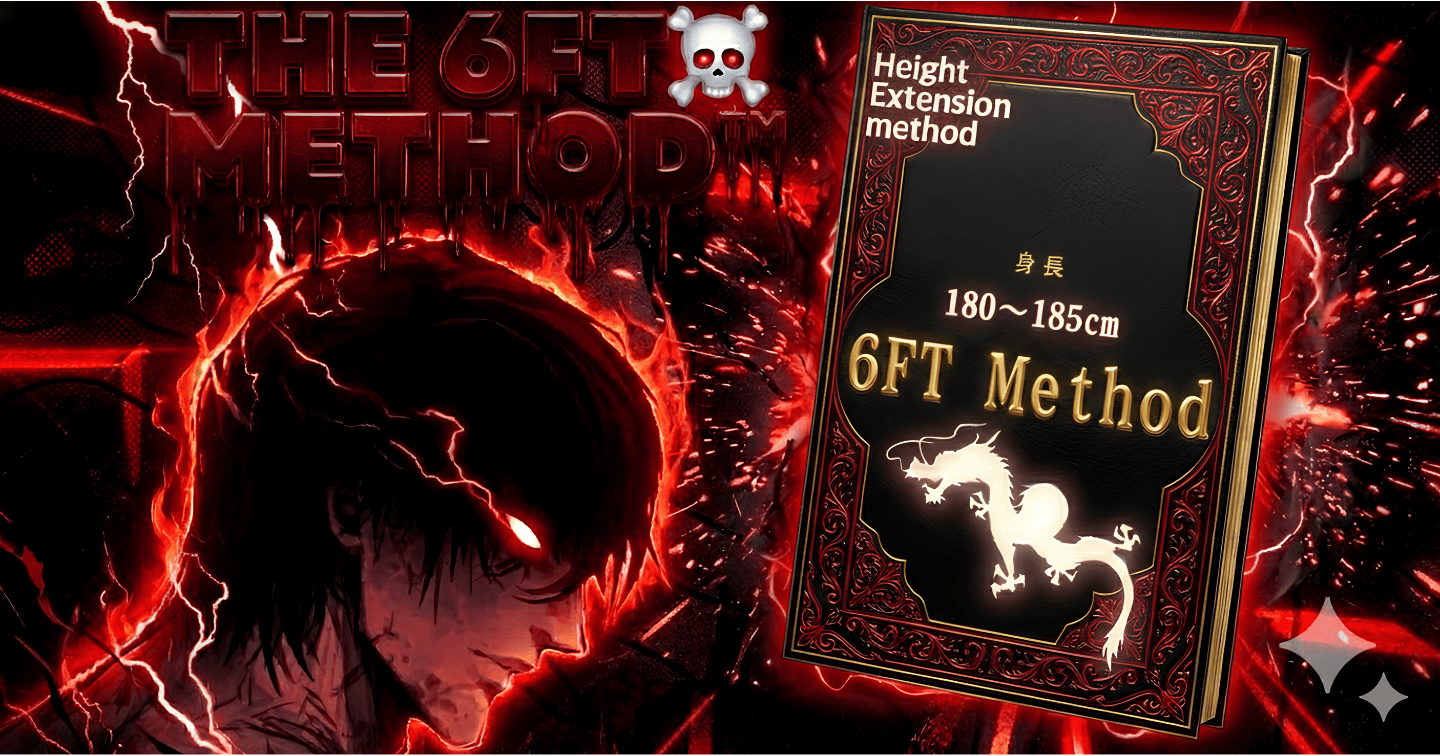 【6FT Method】本編 身長を伸ばす方法🔥（思春期を過ぎても身長を伸ばす方法 高身長 背の伸ばし方） 買い切り 随時情報更新中 