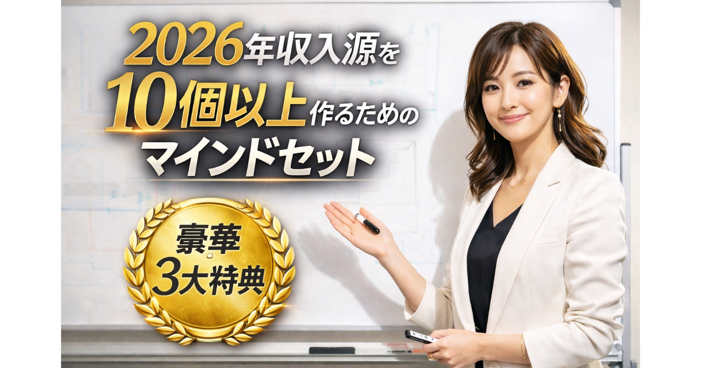 2026年収入源を10個以上作るためのマインドセット