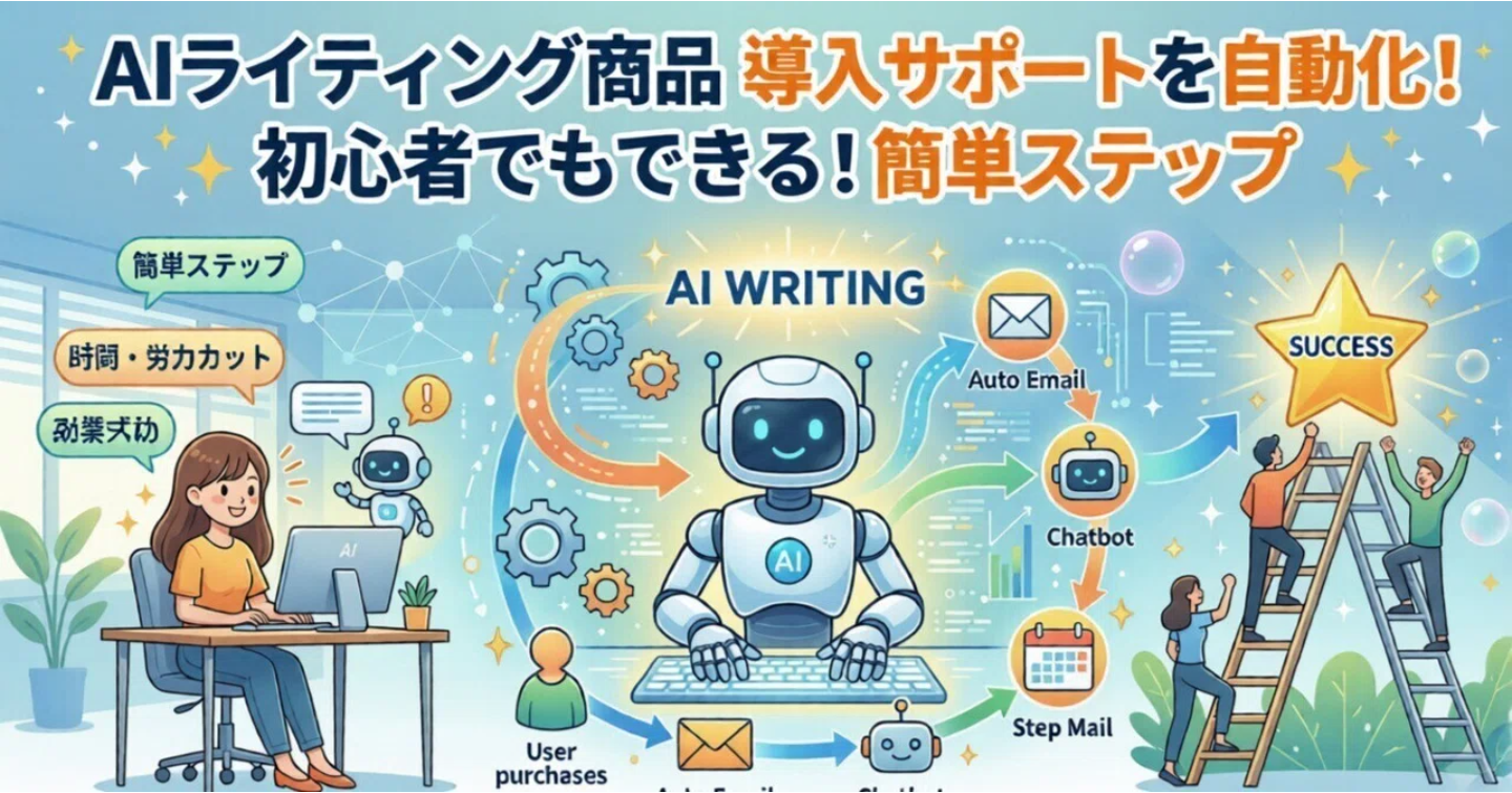 AIライティング商品の導入サポートを自動化！初心者でもできる簡単ステップ