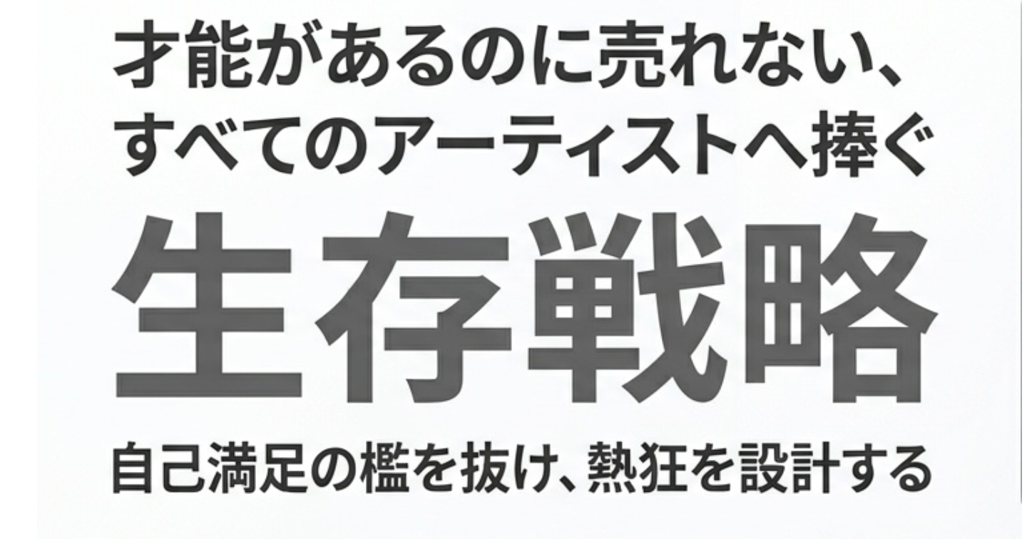 才能があるのに売れない、すべてのアーティストへ捧ぐ生存戦略