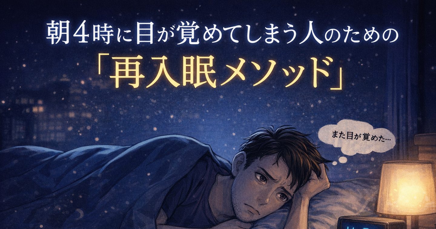 朝４時に目が覚めてしまう人のための「再入眠メソッド」