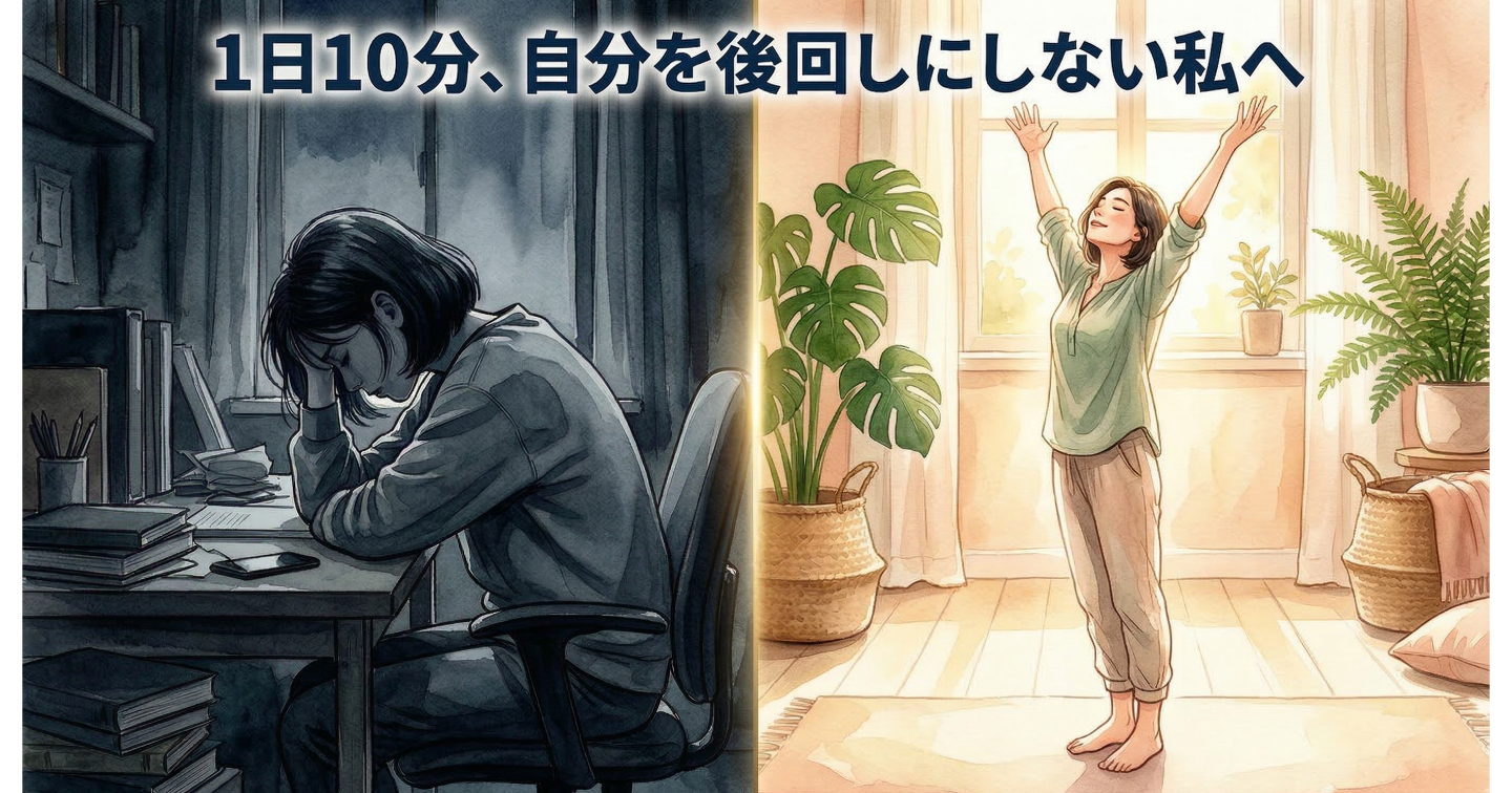 １日１０分、自分を後回しにしない私へ