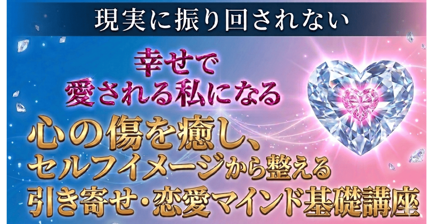 現実に振り回されない　幸せで愛される私になる～心の傷を癒し、セルフイメージから整える引き寄せ・恋愛マインド基礎講座