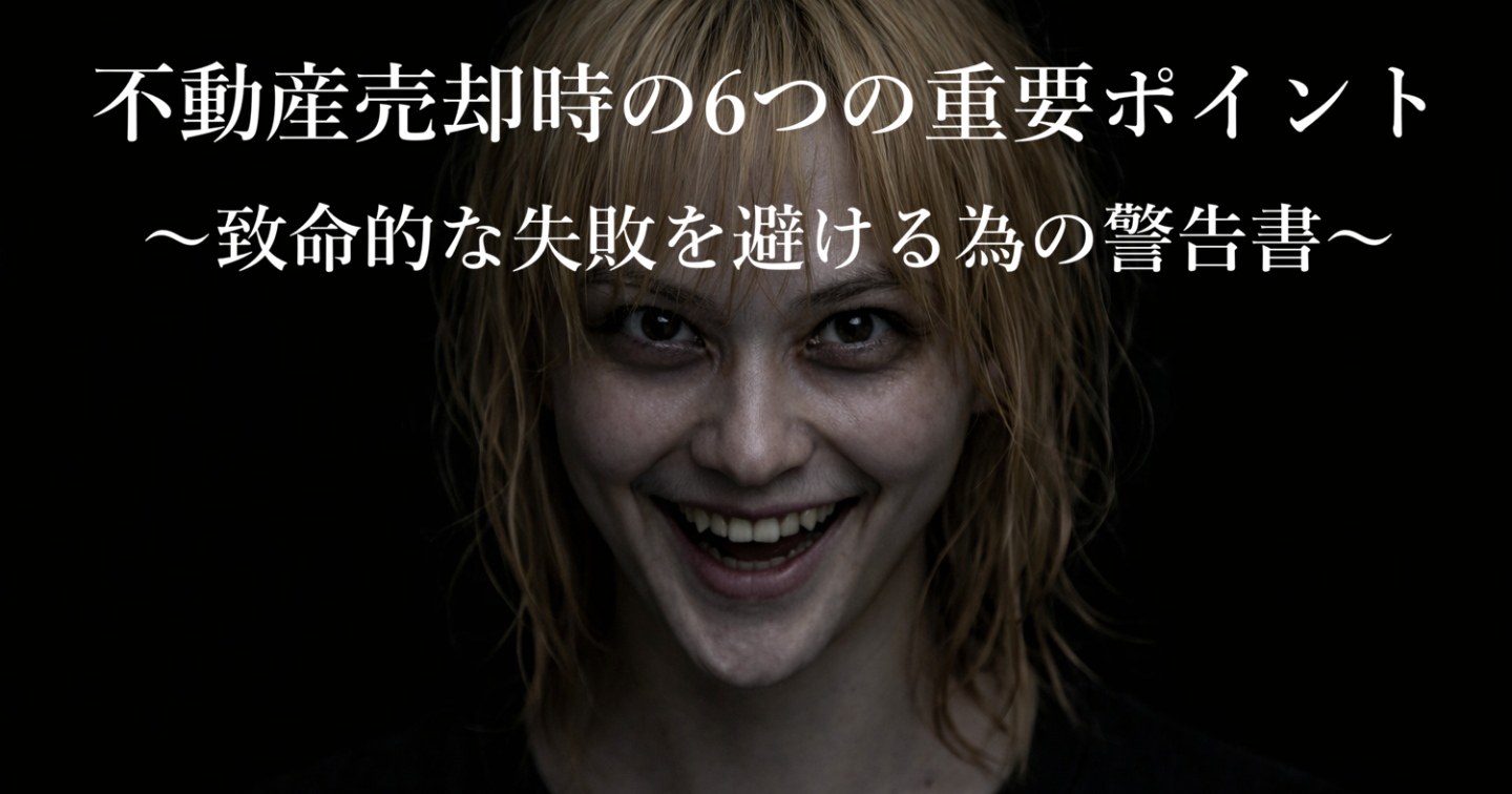不動産売却時の6つの重要ポイント　〜致命的な失敗を避ける為の警告書〜