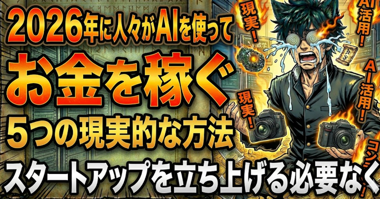📌【2026年に人々がAIを使ってお金を稼ぐ5つの現実的な方法】（スタートアップを立ち上げる必要なく）