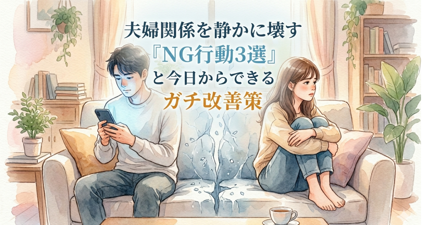 そこの旦那さん、無意識にやってない？夫婦関係を静かに壊す「NG行動3選」と今日からできるガチ改善策