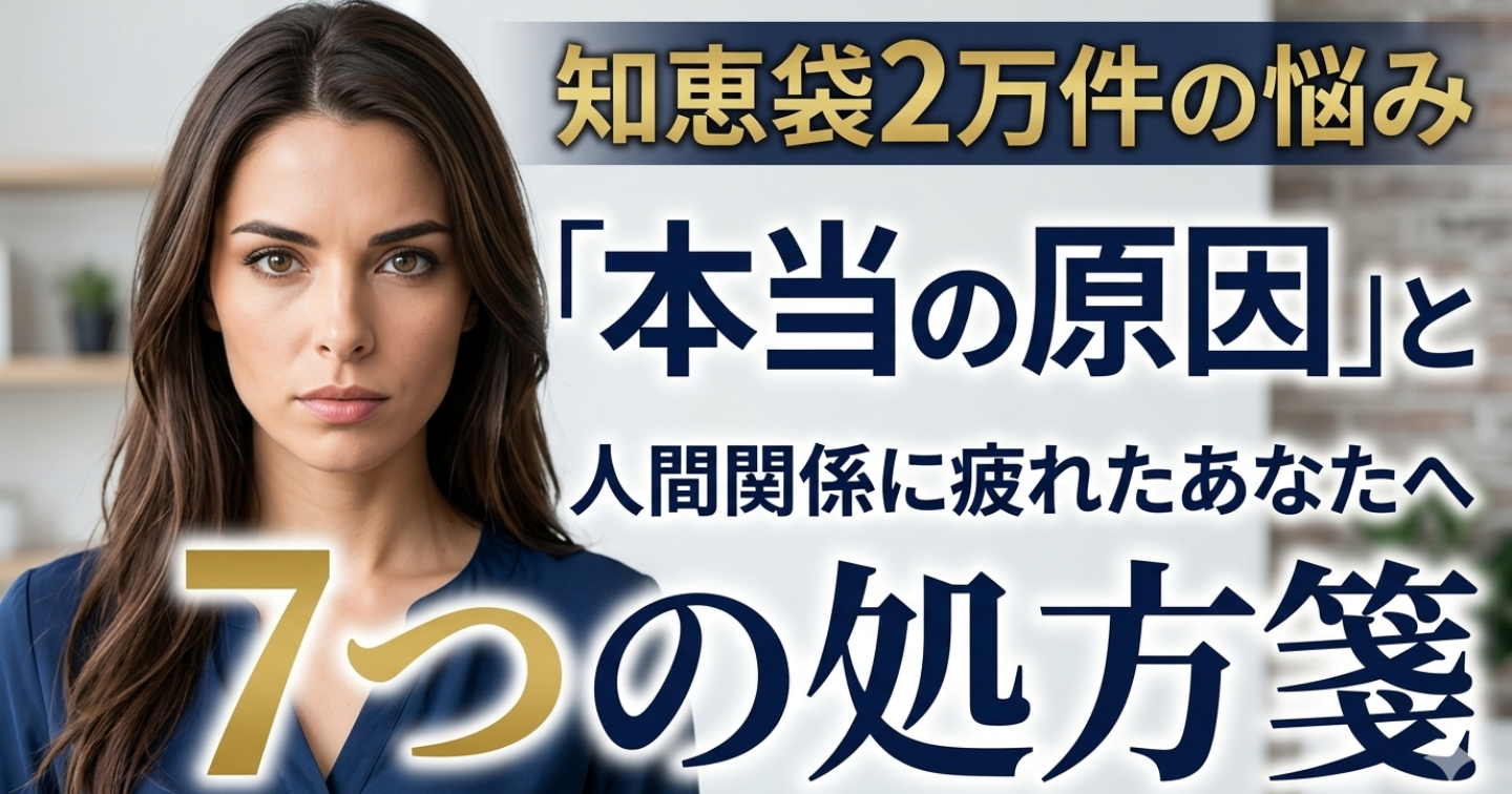 人間関係に疲れたあなたへ｜知恵袋2万件の悩みから見えた「本当の原因」と7つの処方箋