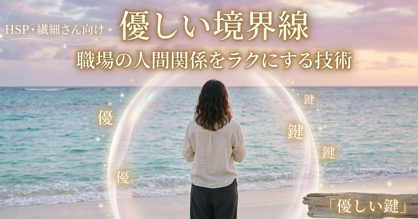 【HSP・繊細さん向け】職場の人間関係が劇的にラクになる「優しい境界線」の引き方（そのまま使える断り方フレーズ集付き）🌺