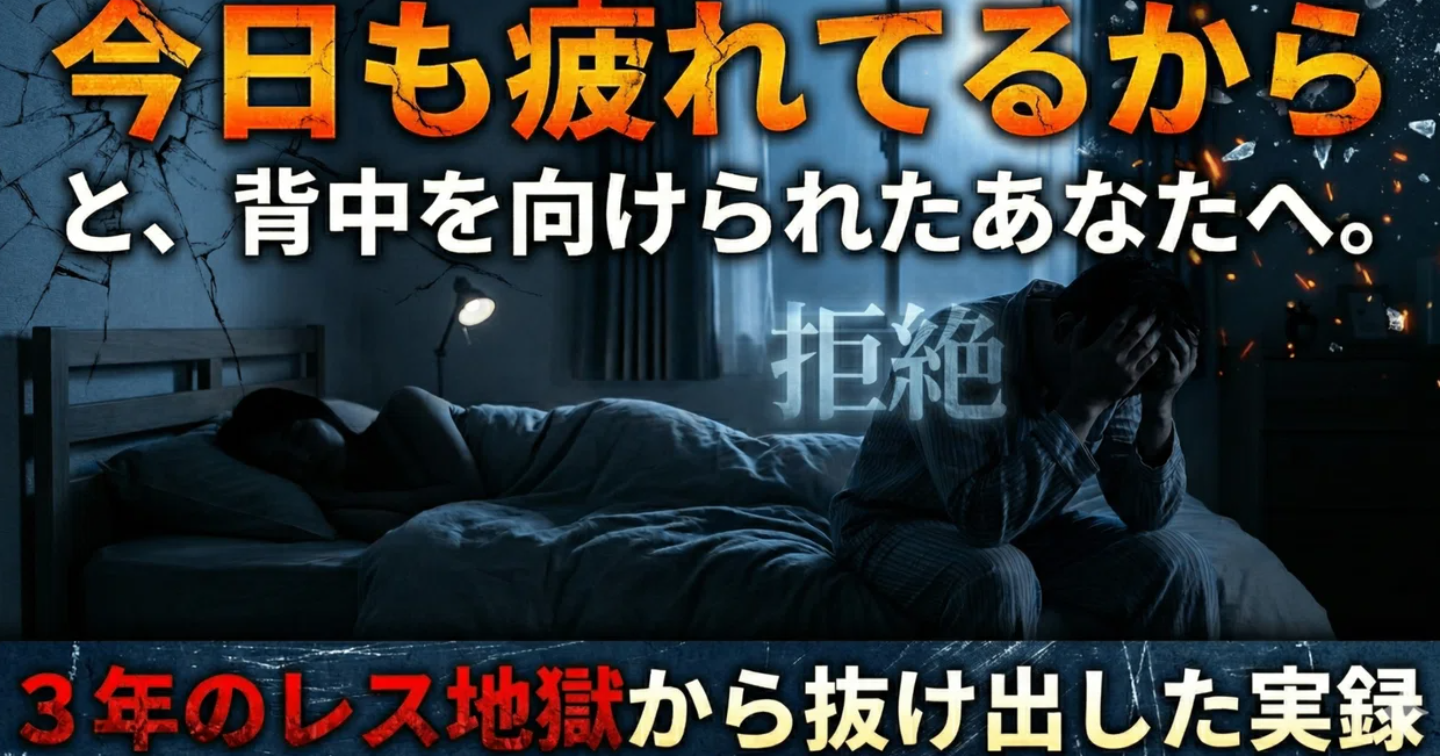 【実録】「疲れてるから」と背中を向けられる地獄からの脱出。3年間のレス夫婦が月2回抱き合えるようになるまで