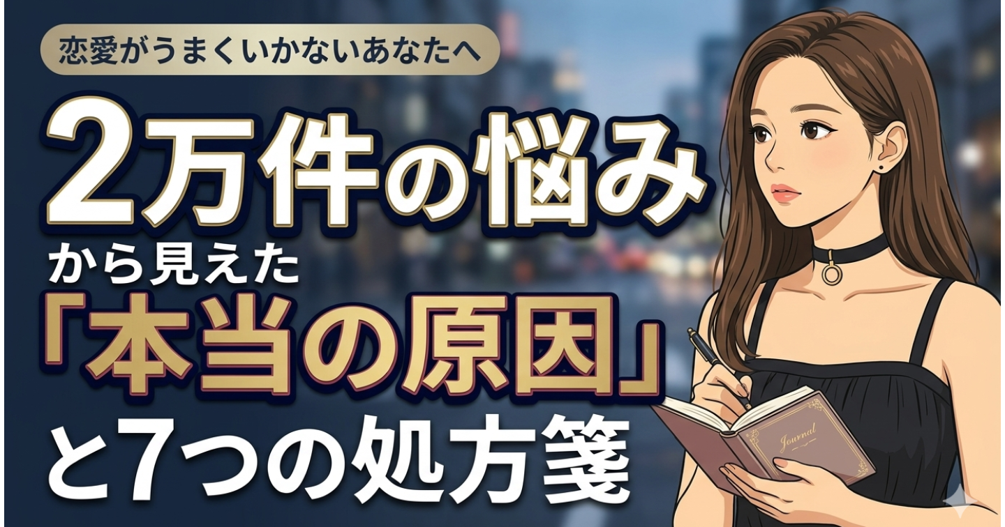 恋愛がうまくいかないあなたへ｜知恵袋2万件の悩みから見えた「本当の原因」と7つの処方箋