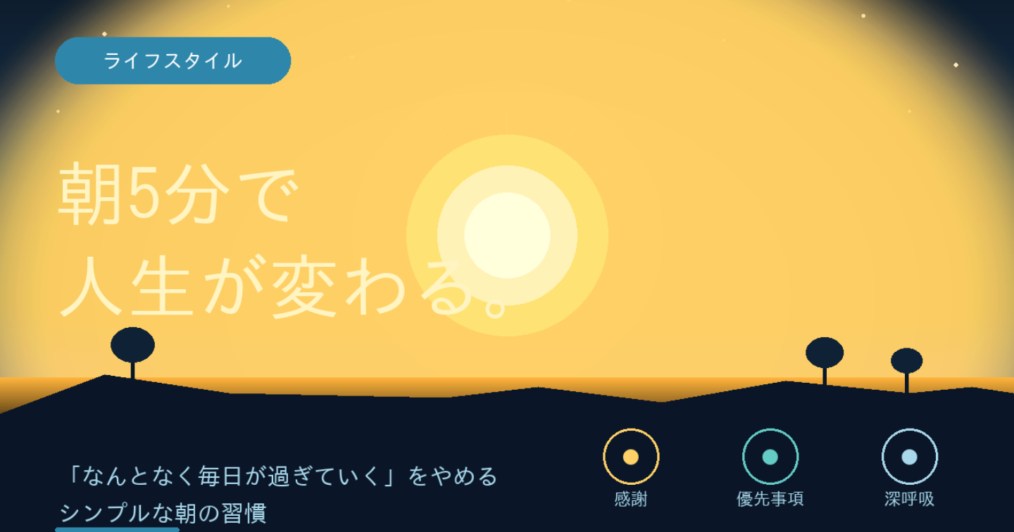 朝５分で人生が変わる。「なんとなく毎日が過ぎていく」をやめるための、シンプルな朝の習慣