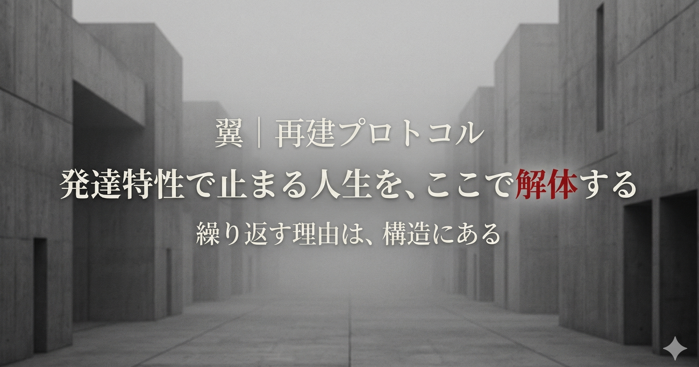 発達障害で止まる人生を、ここで解体する｜翼｜構造ルート