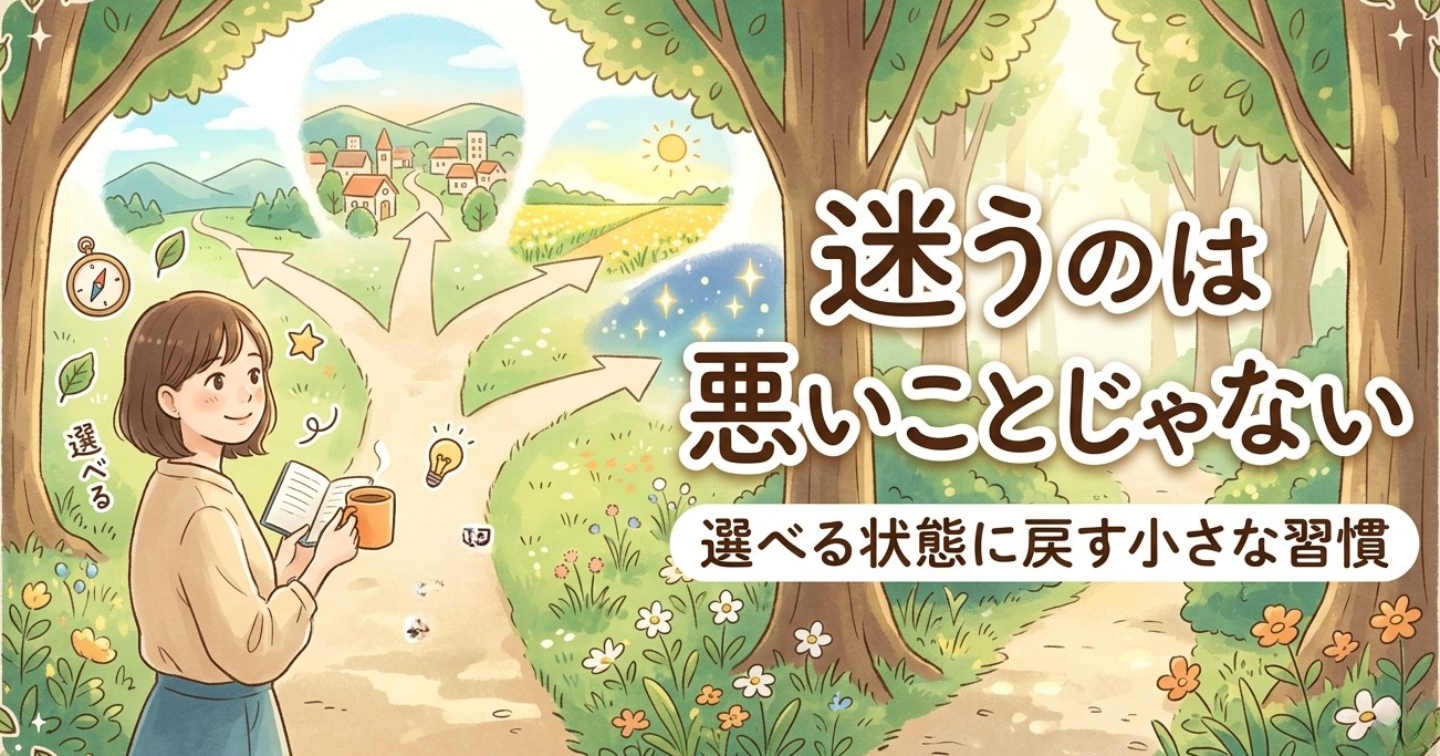 迷うのは悪いことじゃない　選べる状態に戻す小さな習慣