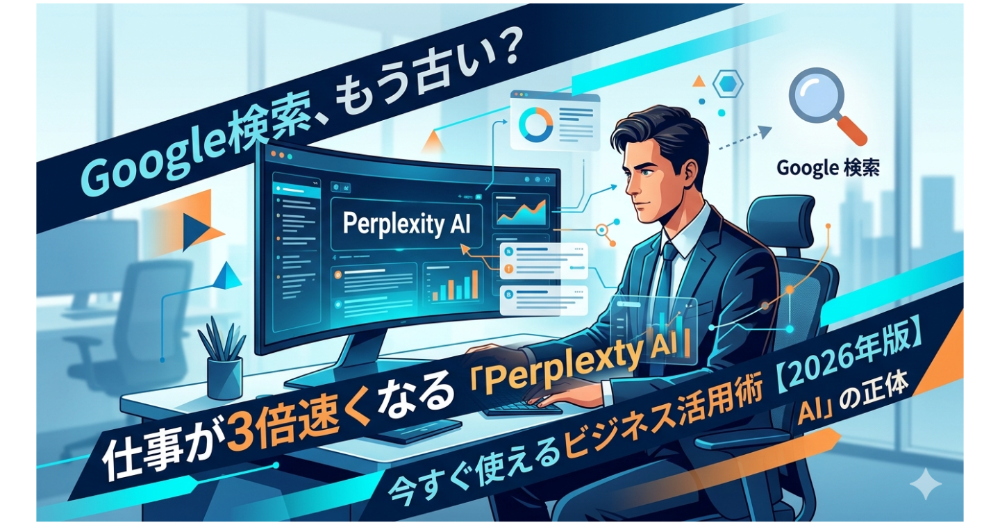 Google検索、もう古い？仕事が3倍速くなる「Perplexity AI」の正体と、今すぐ使えるビジネス活用術【2026年版】