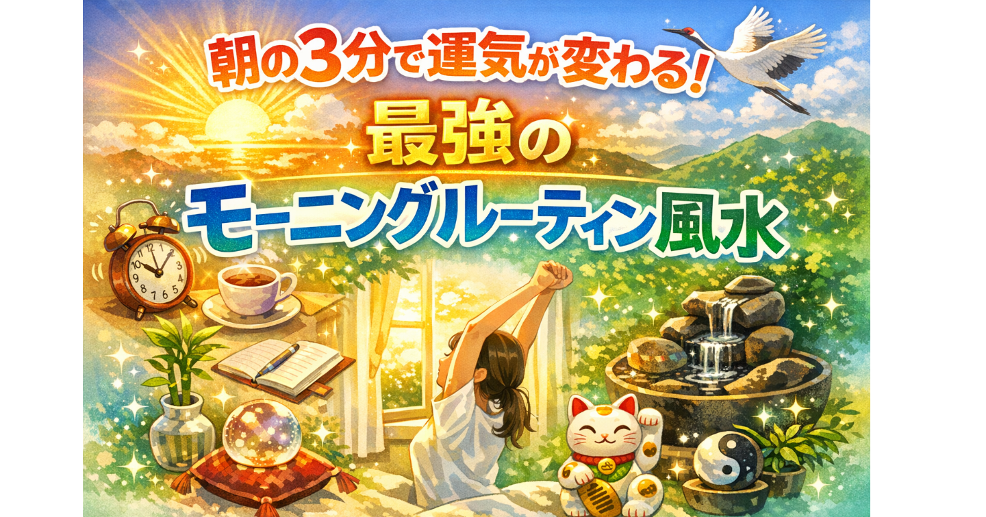 朝の3分で運気が変わる！最強のモーニングルーティン風水