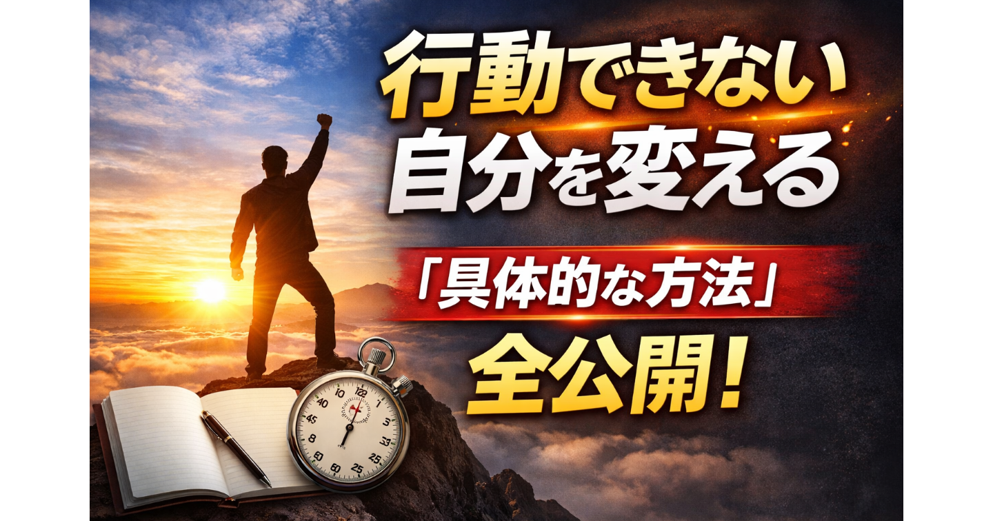「行動できない自分」を終わらせるシンプルな思考法