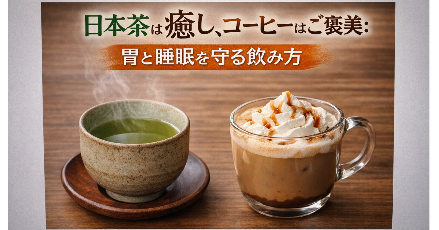日本茶は癒し、コーヒーはご褒美：胃と睡眠を守る飲み方