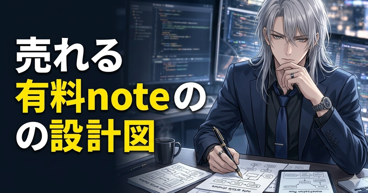 売れる有料noteの設計図｜収益化｜具体手順｜失敗｜回避策｜ジャンル｜構成｜有料｜無料｜AI｜🎁有料特典あり｜