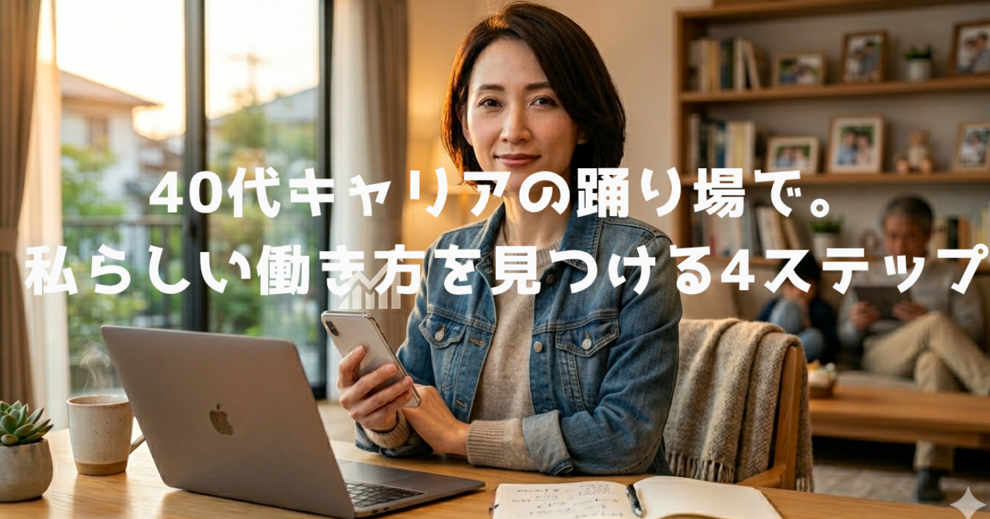 40代キャリアの踊り場で。私らしい働き方を見つける4ステップ