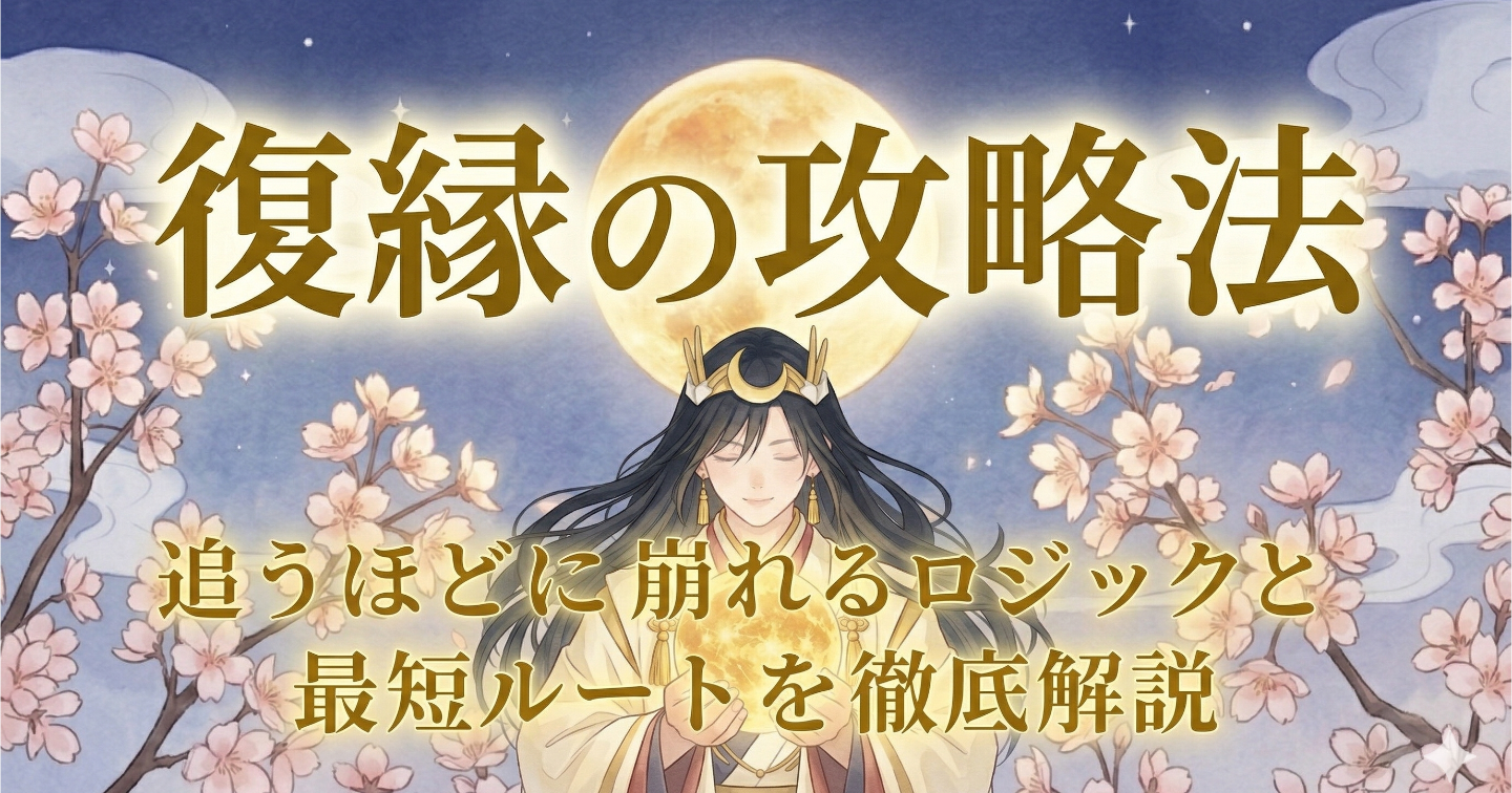 追うほどに崩れる復縁のロジック。あなたが「手放したくない他人」に戻るための最短ルート