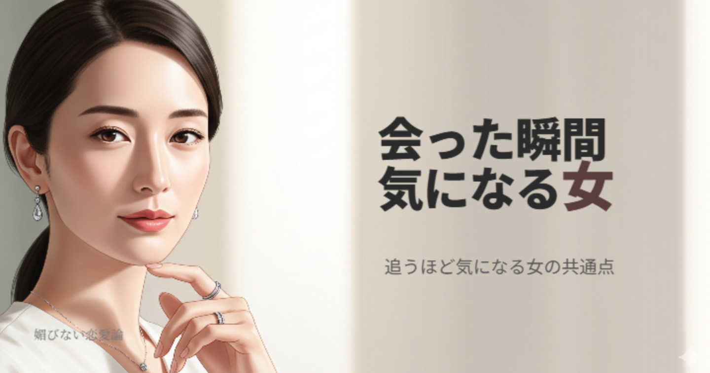 沼らせ女の第一印象｜会った瞬間に“なんか気になる”を作る方法
