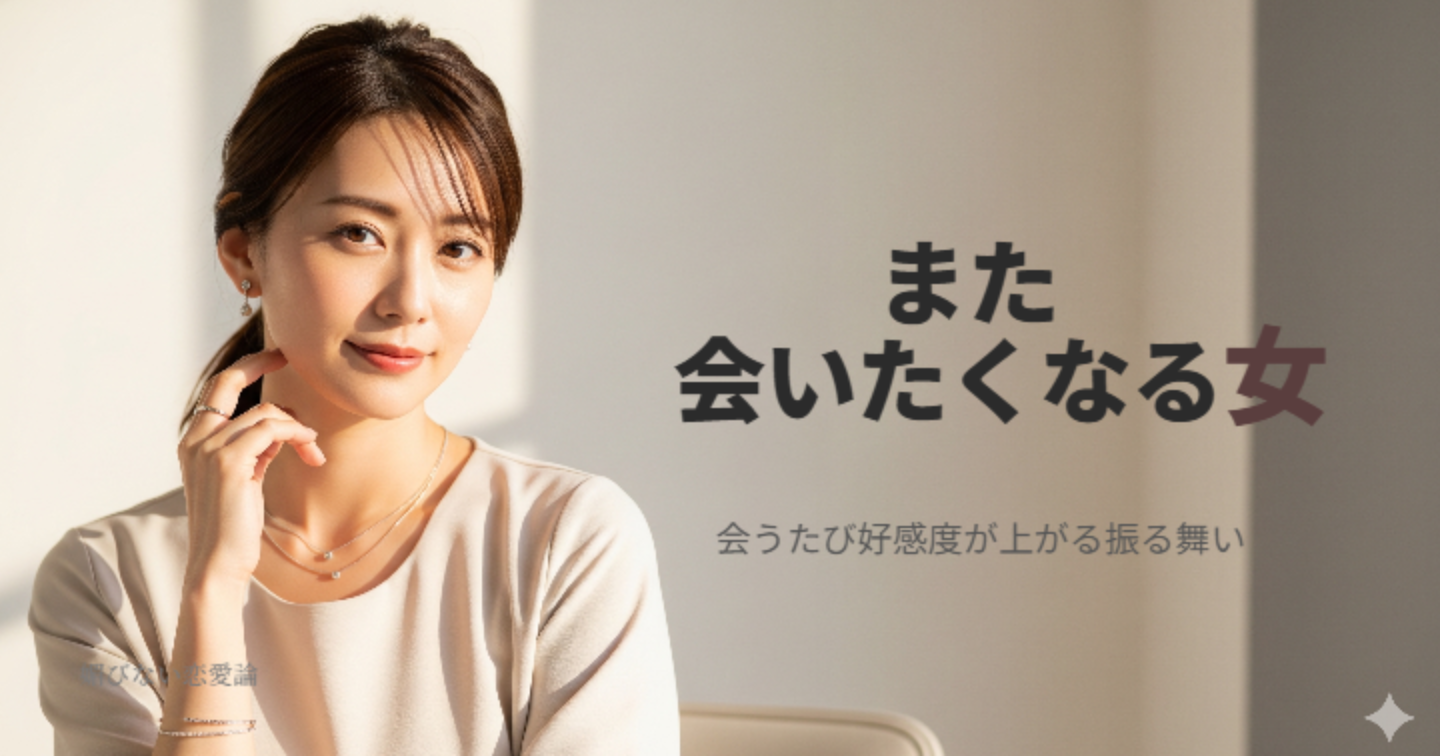 沼らせ女のデート設計｜会うたびに好きが増える女性の振る舞い