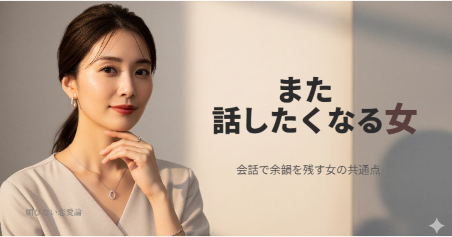 沼らせ女の会話術｜「また話したい」と思わせる女は何が違うのか