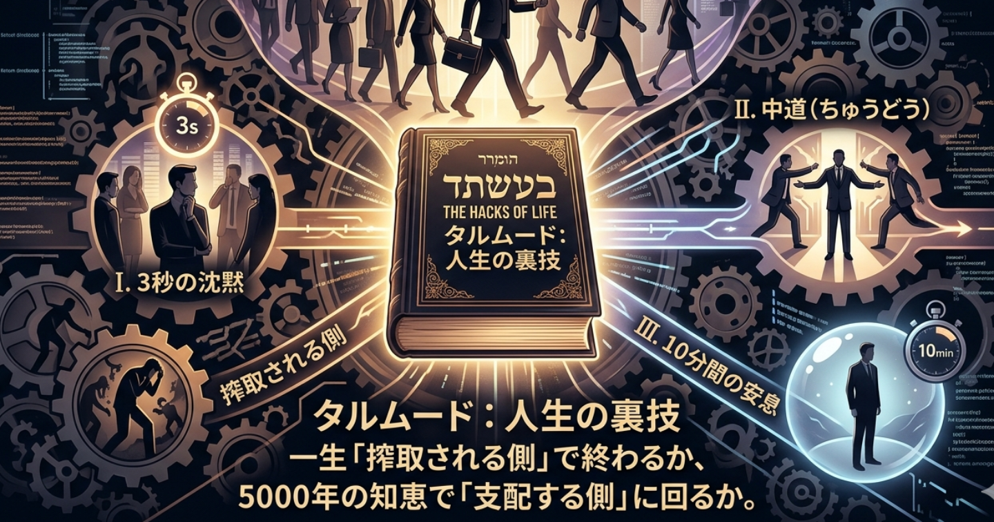 悪用厳禁】一生「搾取される側」で終わるか、5000年の知恵で「支配する側」に回るか。タルムードに隠された人生の裏技（ハック）