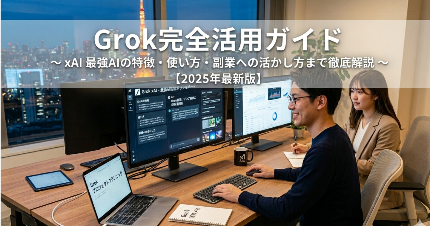 Grok完全活用ガイド〜 xAI最強AIの特徴・使い方・副業への活かし方まで徹底解説 〜【2025年最新版】