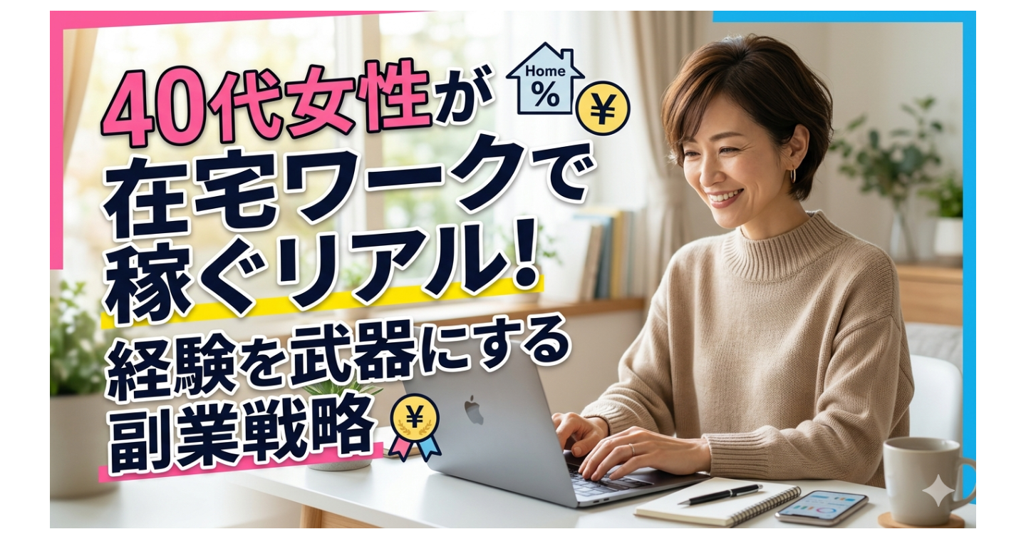 40代女性が在宅ワークで稼ぐリアル！経験を武器にする副業戦略