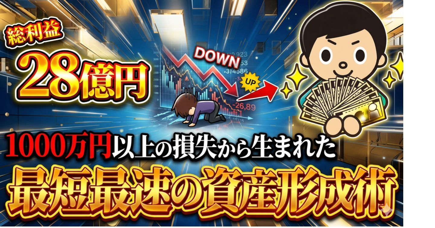これだけ見ればもう安心!!!【1,000万以上の損失から生まれた：💎最短最速の資産形成術💎】