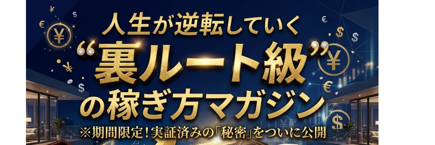 人生が逆転していく“裏ルート級”の稼ぎ方マガジン