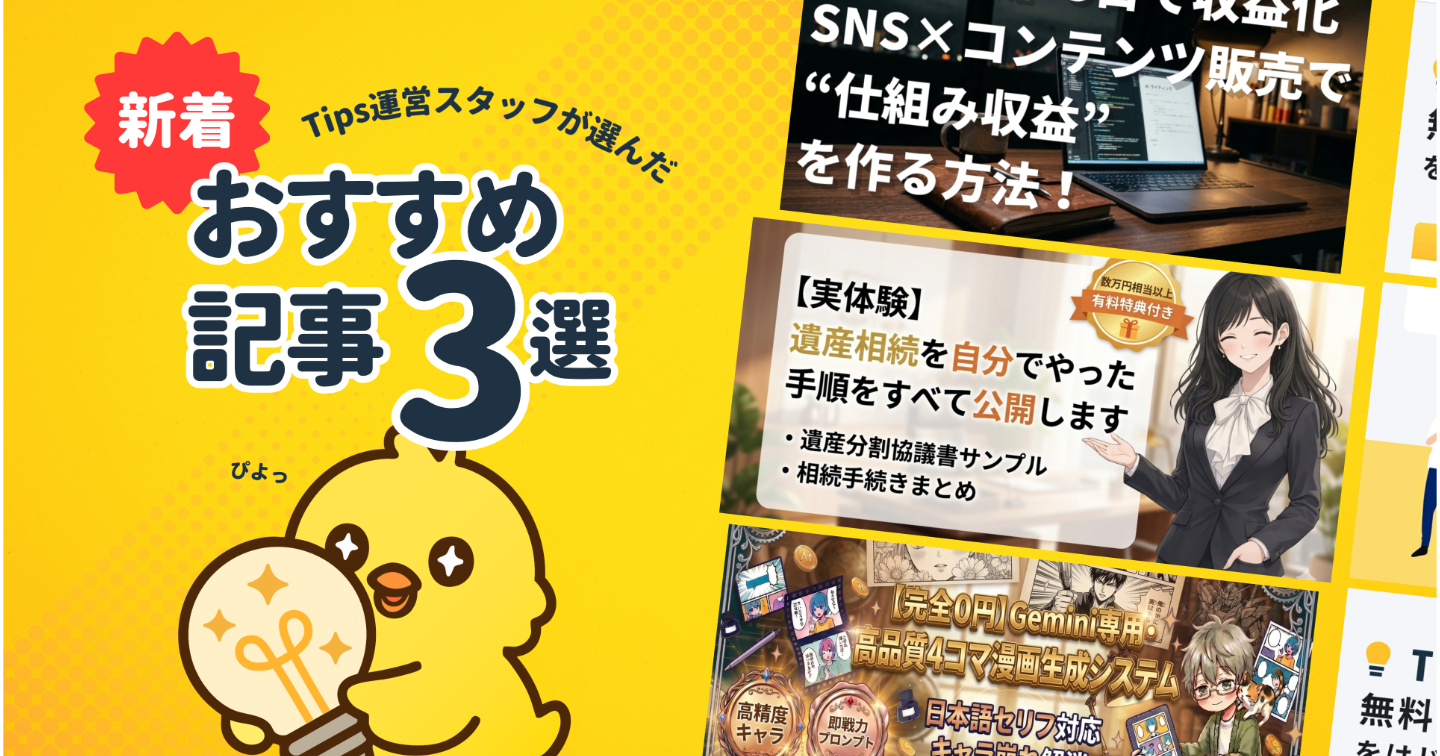 【Tipsスタッフが選ぶ】今週の注目記事【2026/4/11】