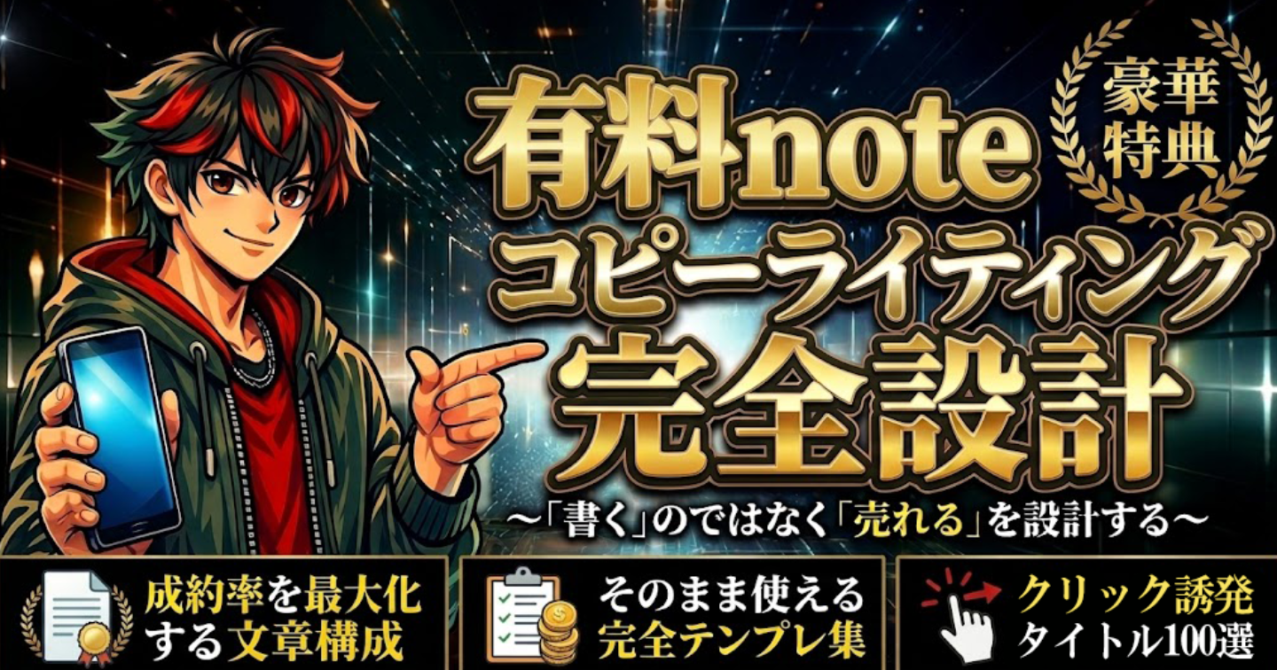 有料noteが自動で売れ続けるコピーライティング完全設計