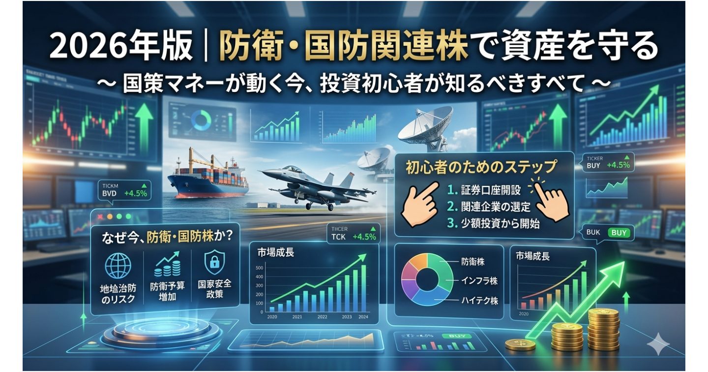 2026年版｜防衛・国防関連株で資産を守る〜 国策マネーが動く今、投資初心者が知るべきすべて 〜