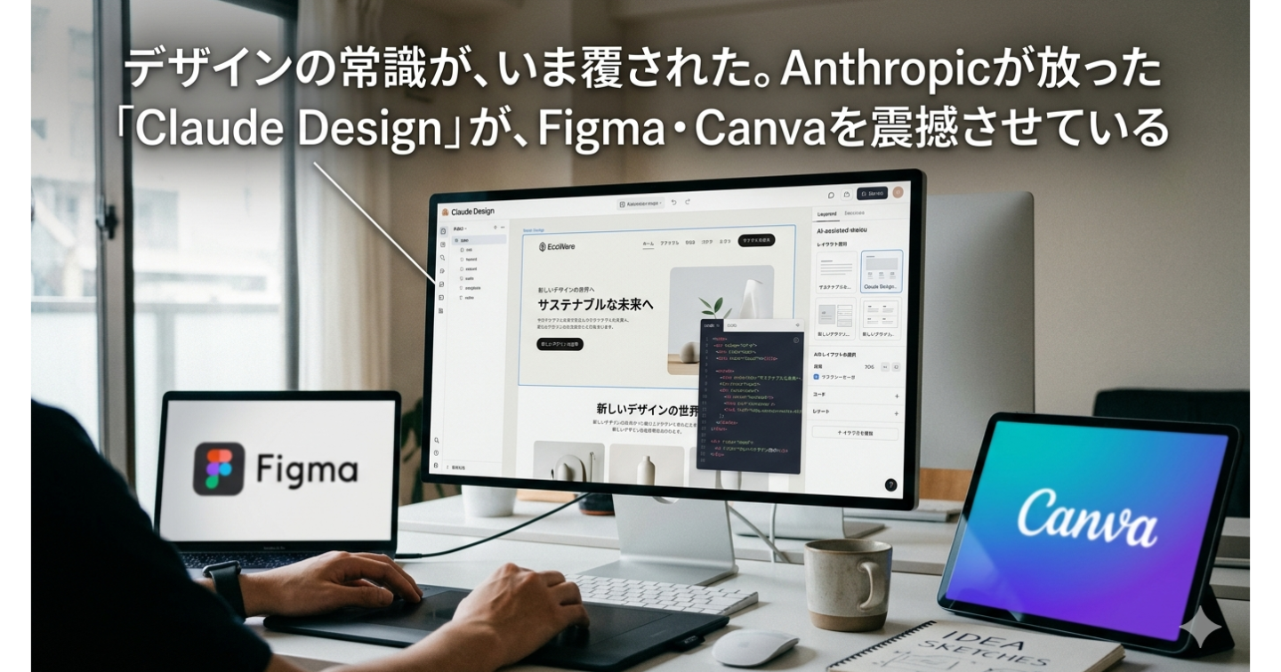 デザインの常識が、いま覆された。Anthropicが放った「Claude Design」が、Figma・Canvaを震撼させている