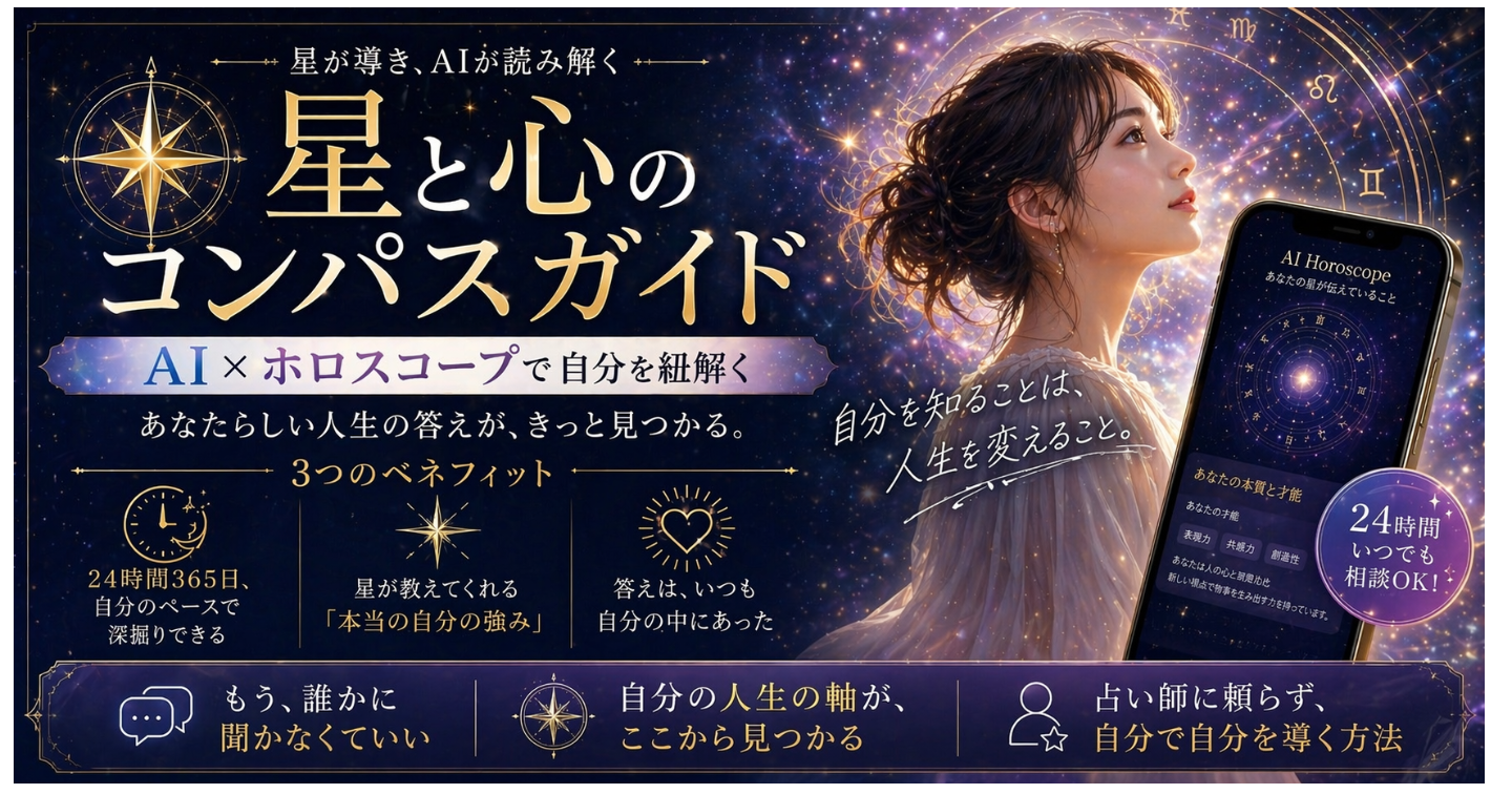 ChatGPTでホロスコープを紐解く！プロ級の星読みAIプロンプト公開【星と心のコンパスガイド】
