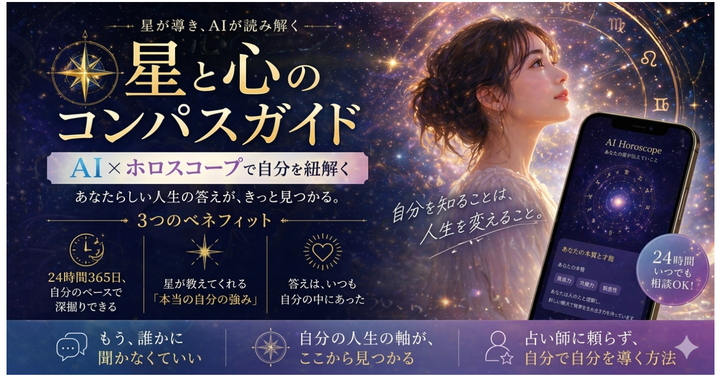 ChatGPTでホロスコープを紐解く！プロ級の星読みAIプロンプト公開【星と心のコンパスガイド】
