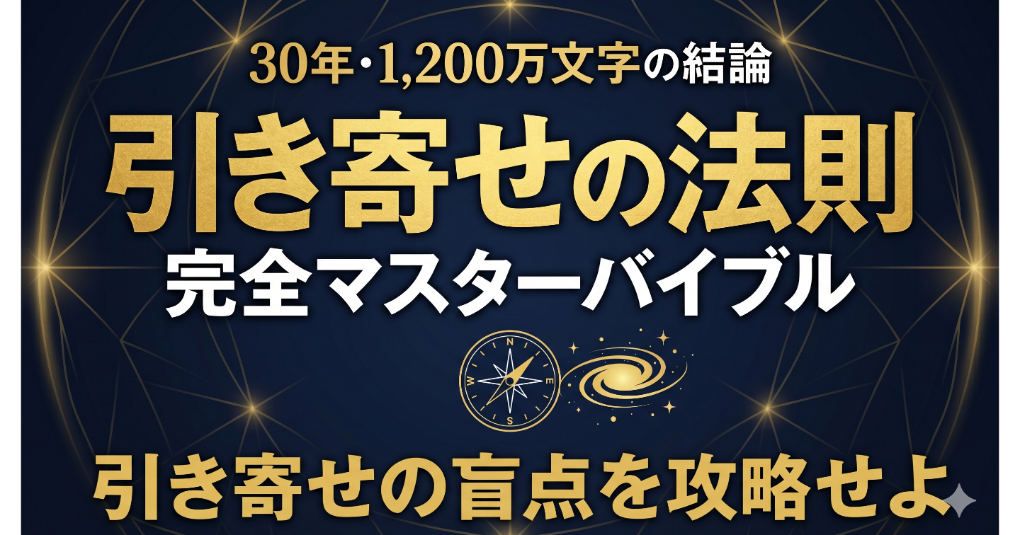 引き寄せの法則・完全マスターバイブル：なぜあなたの願いは「あと一歩」で叶わないのか