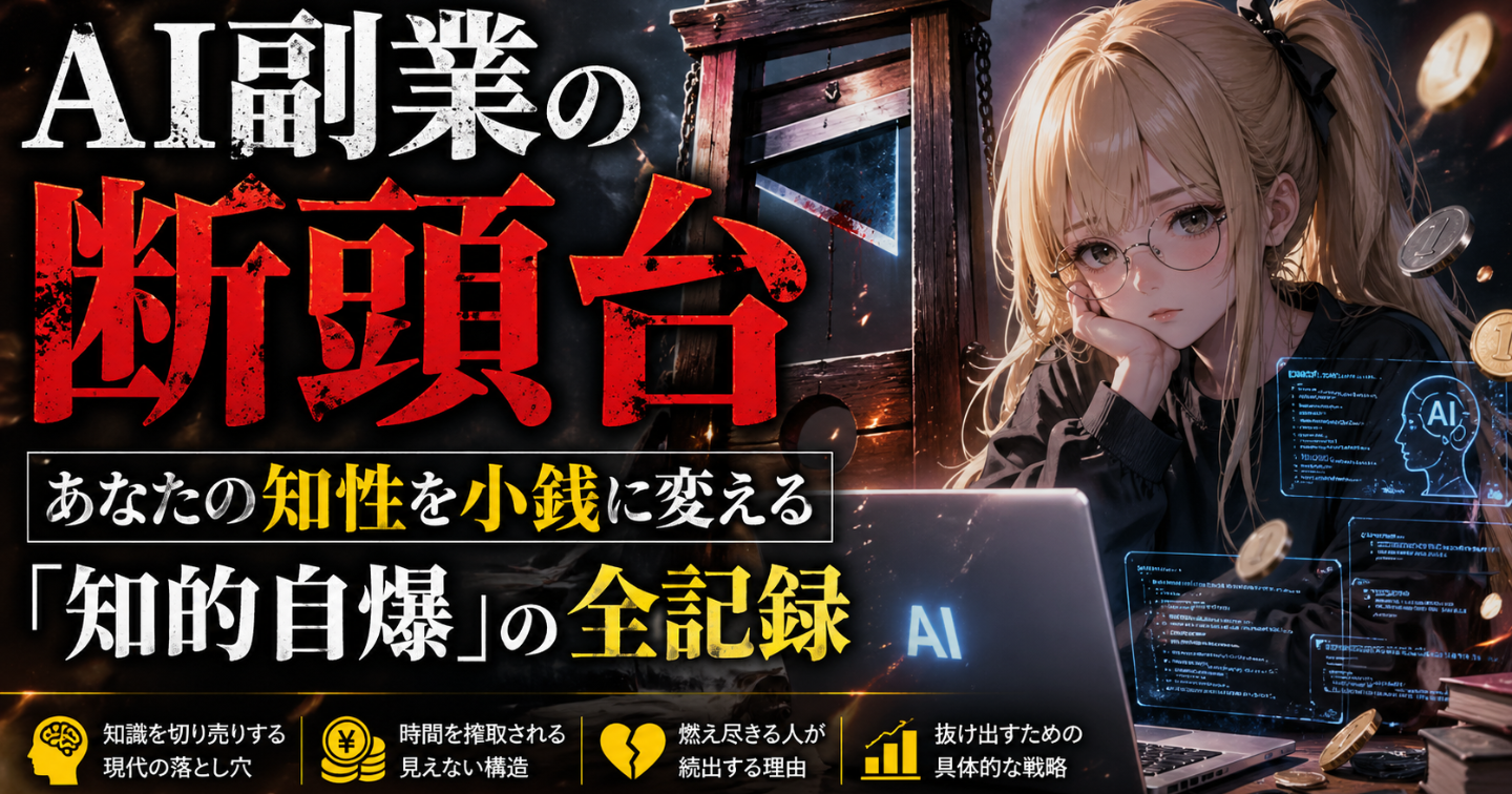 AI副業の断頭台―あなたの知性を小銭に変える「知的自爆」の全記録