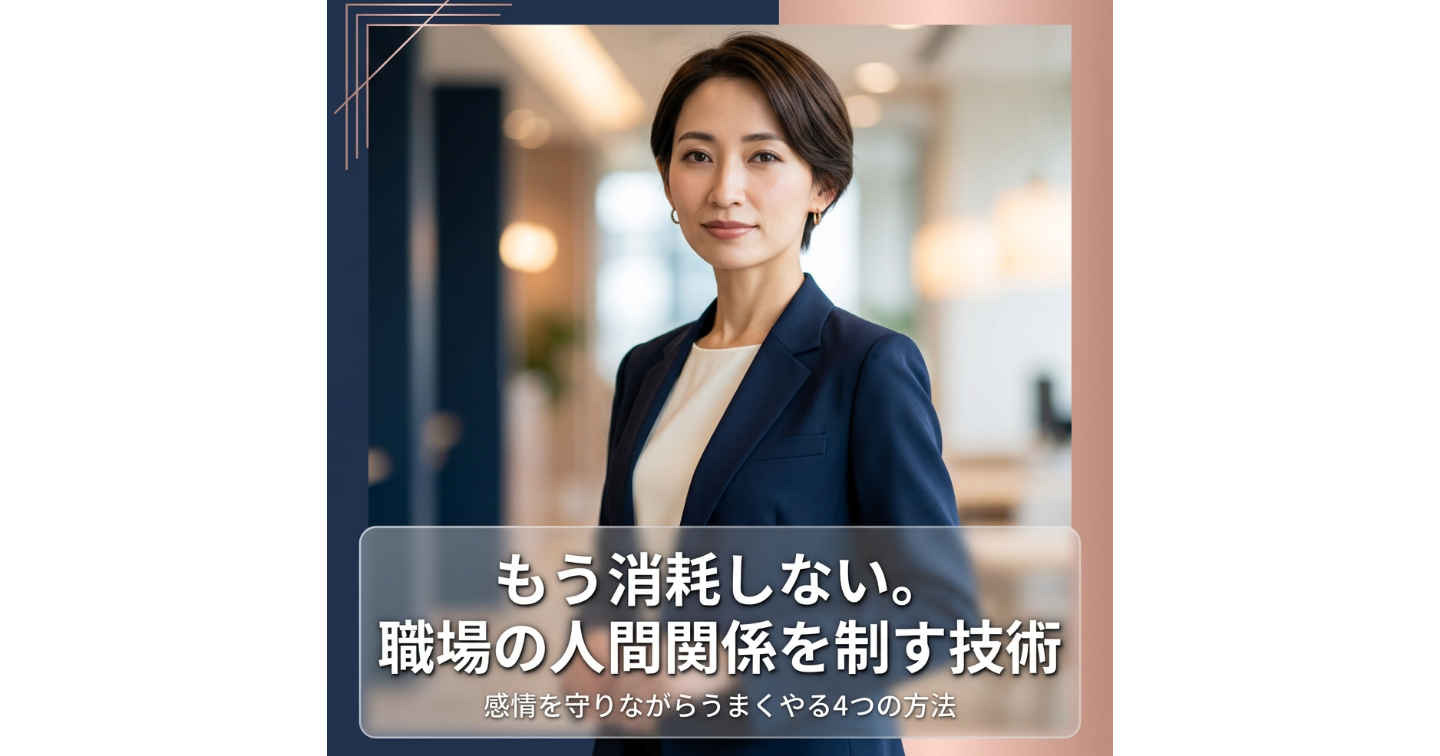 【職場の人間関係】もう消耗しない。感情を守りながら"うまくやる"技術