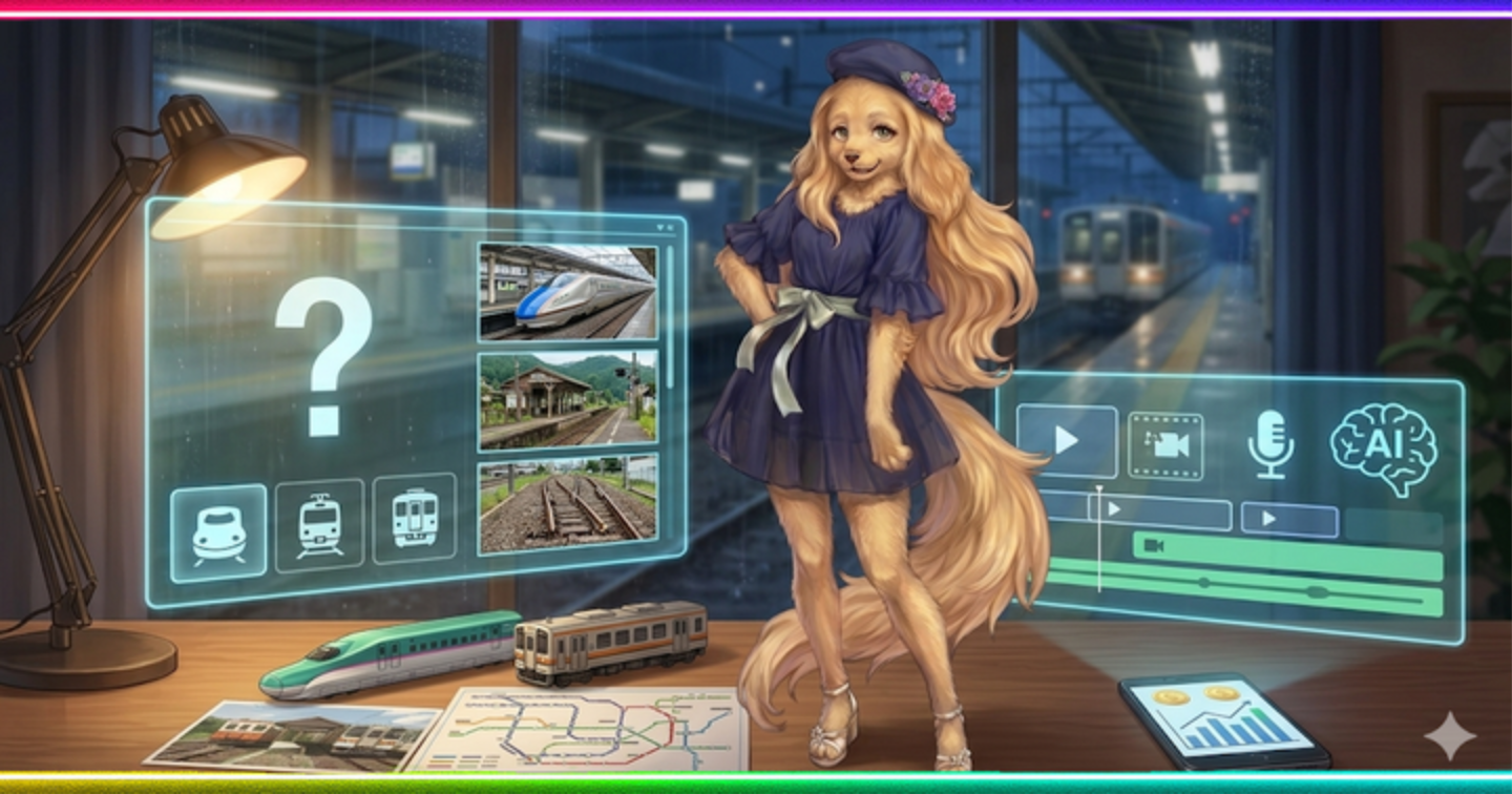 鉄道×AIの最強コンボで、楽しく副業デビューしちゃお！🐾