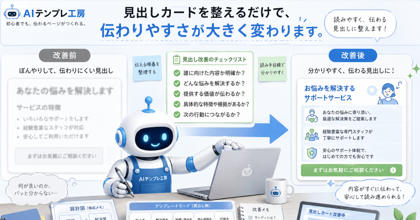 販売ページの見出しをChatGPTで改善するチェックリスト